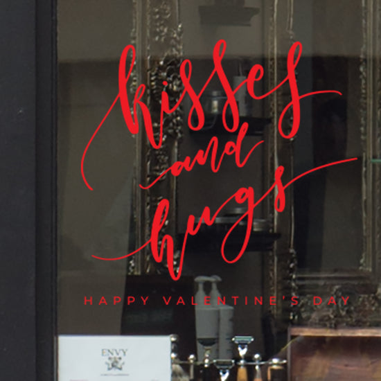 Hugs and Kisses Valentine Retail Vinyl