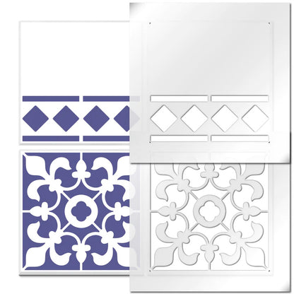 Kinscote-Tile-&amp;-Border-Stencil-Sample
