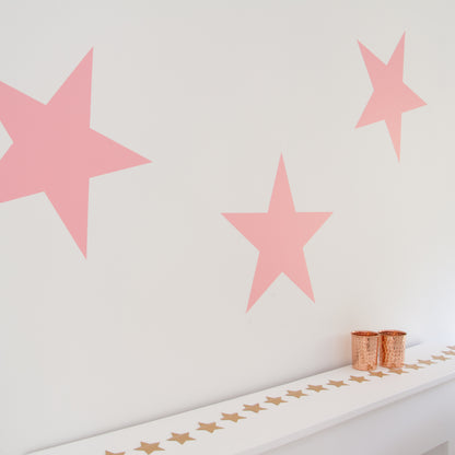 Set of Pink Large stars above