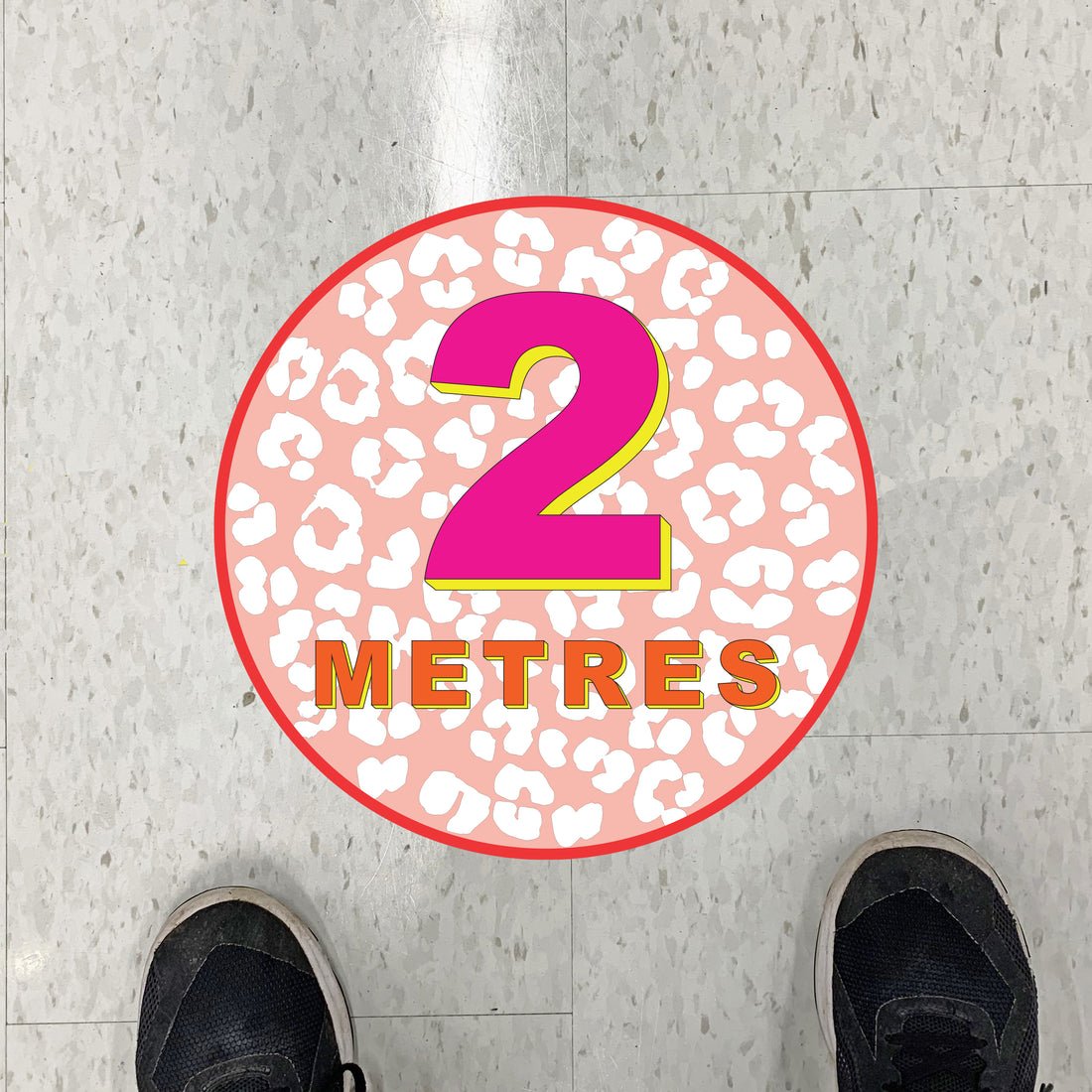 Leopard Pattern 2 Metres Social Distancing Floor Graphics