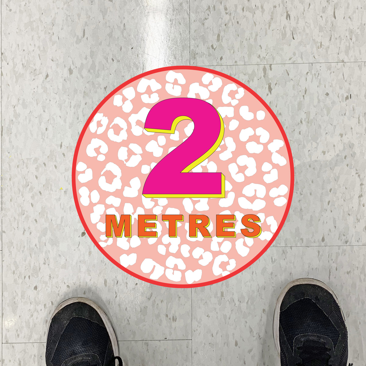 Leopard Pattern 2 Metres Social Distancing Floor Graphics