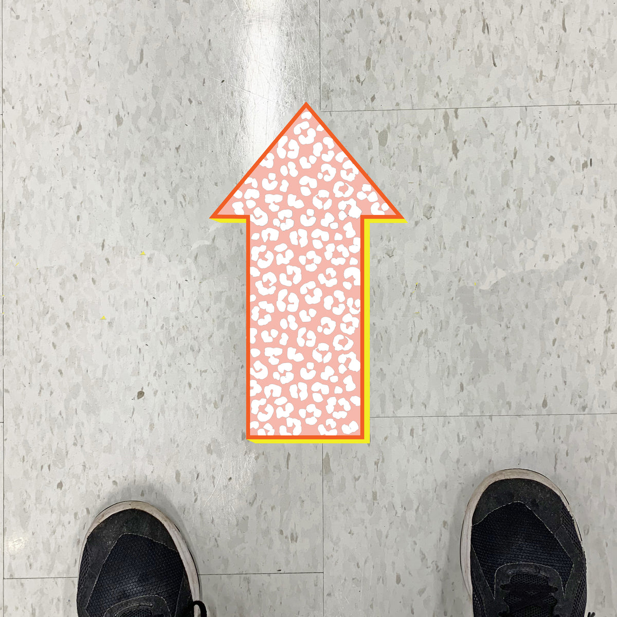 Leopard Print Arrow Floor Graphics
