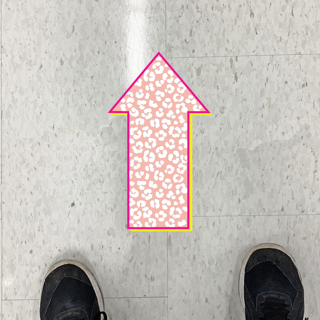 Leopard Print Arrow Floor Graphics