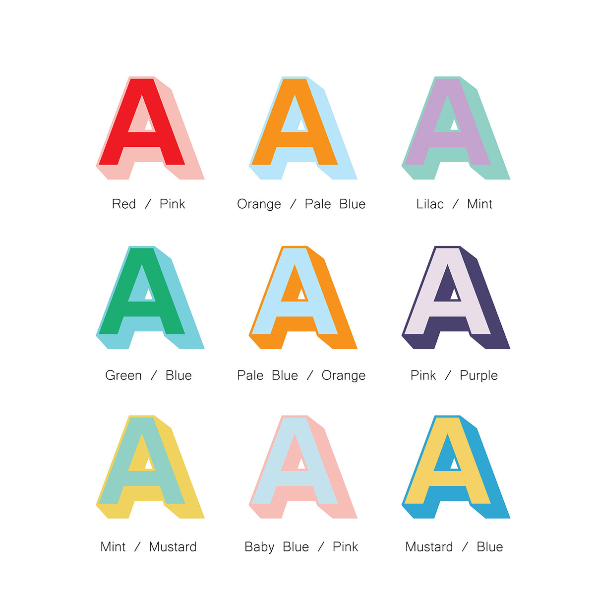 Letter Colour Chart