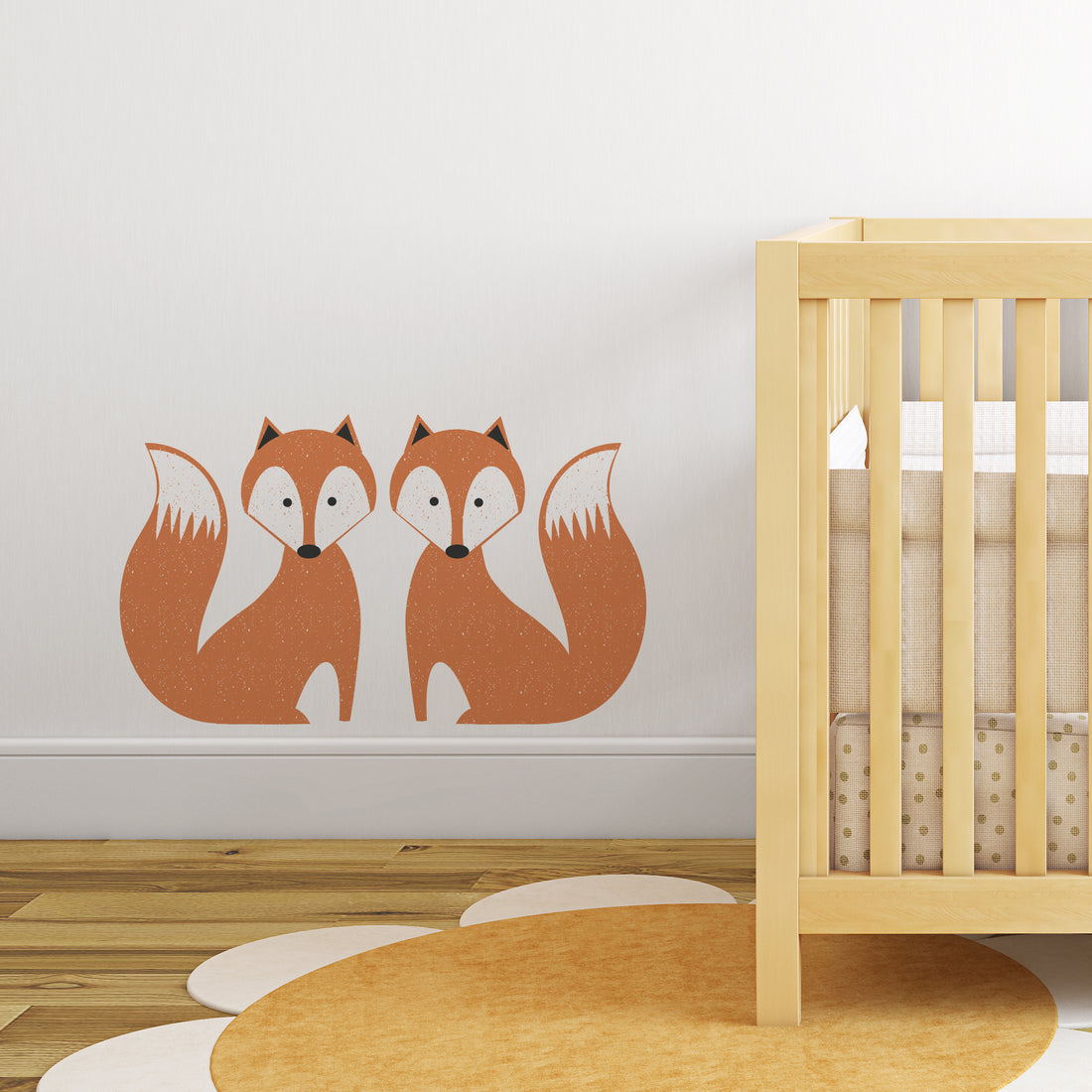 Kids Cartoon Fox Bedroom Wall Sticker