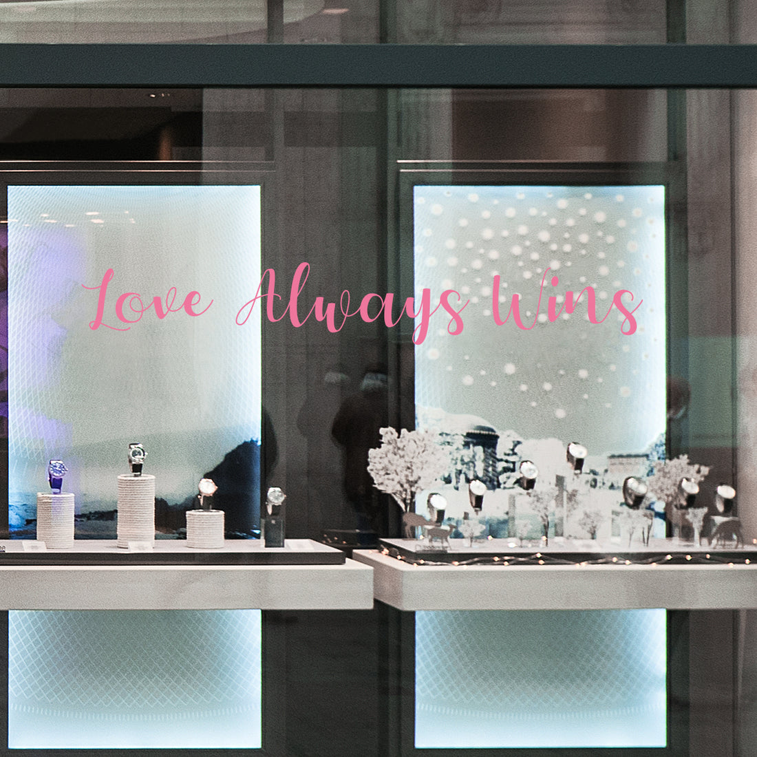 Love Always Wins Retail Shop Window Sticker Vinyl