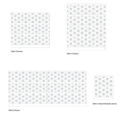 Navy Circle Furniture Stickers Ikea Hack For Ikea Malm Drawers