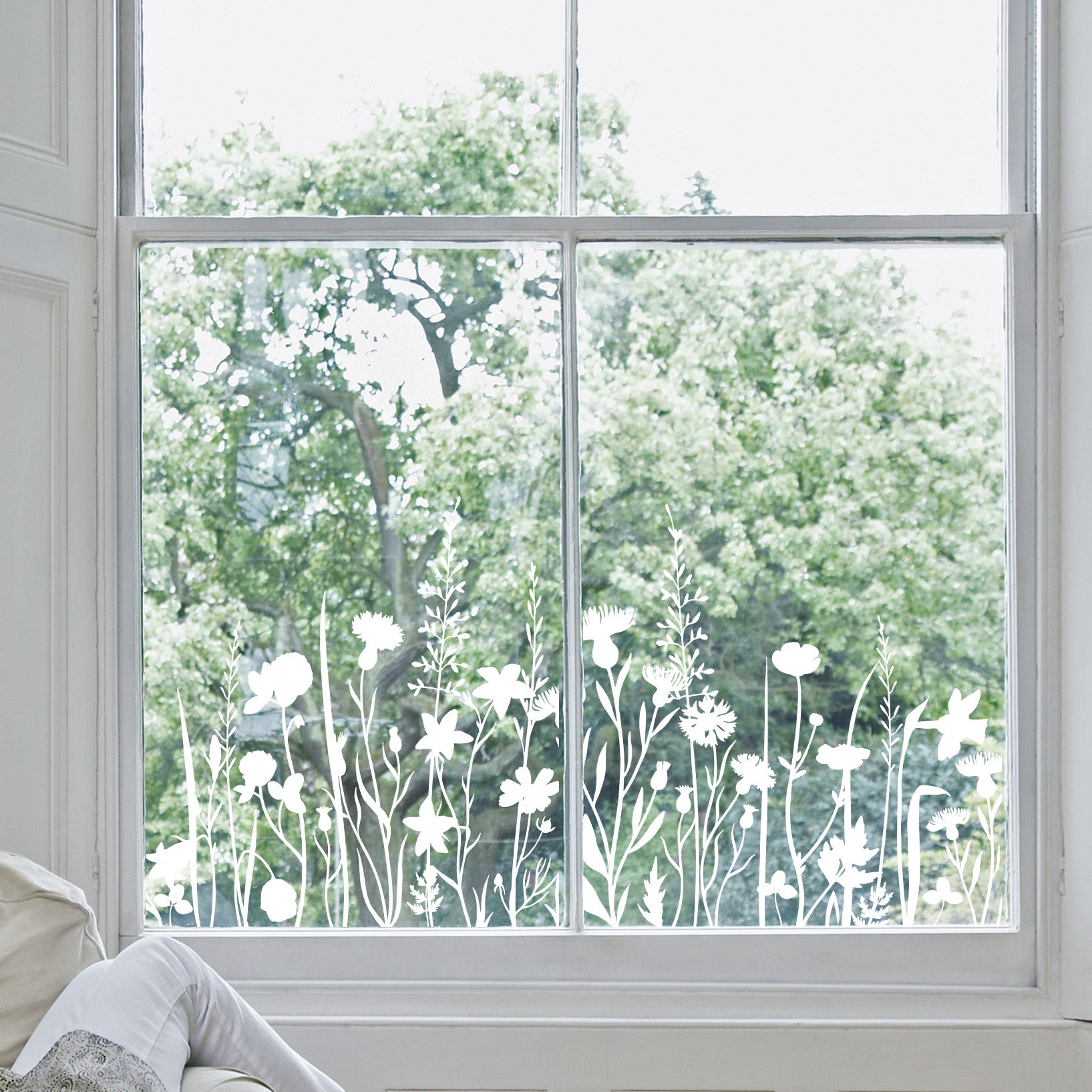 Window Transfer Flower Meadow Window Flowers Vinyl – Nutmeg Studio