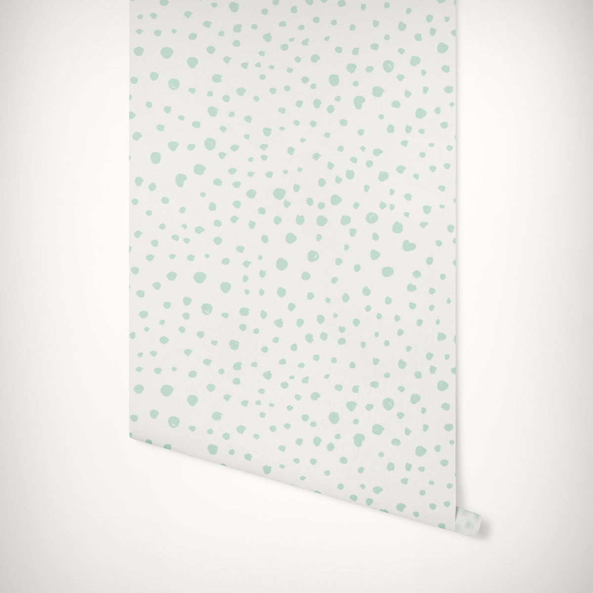 Mint Dalmatian Dots Self-Adhesive Wallpaper