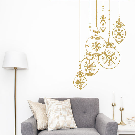 Oversized Christmas Baubles Wall Sticker