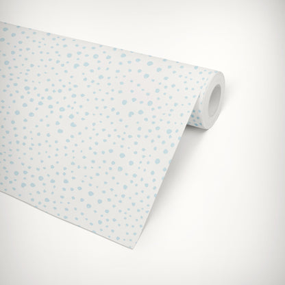 Pale Blue Dalmatian Dots Self-Adhesive Wallpaper
