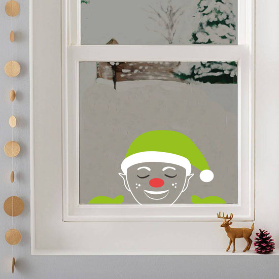 Peeping Elf Window Sticker