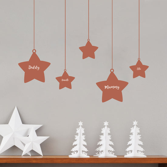 Personalised Christmas Family Tree Wall Stickers
