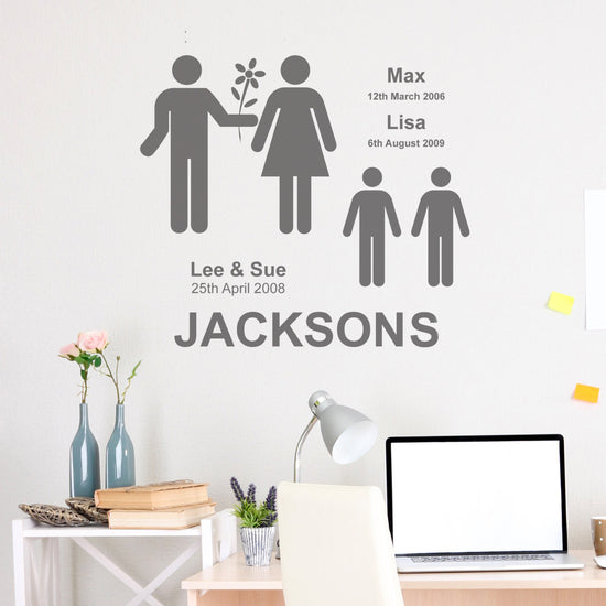 Personalised Family Flower Wall Sticker