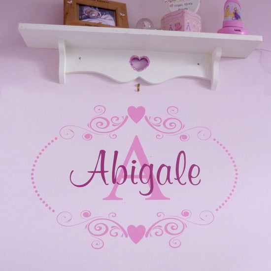 Personalised Monogram Heart Wall Sticker