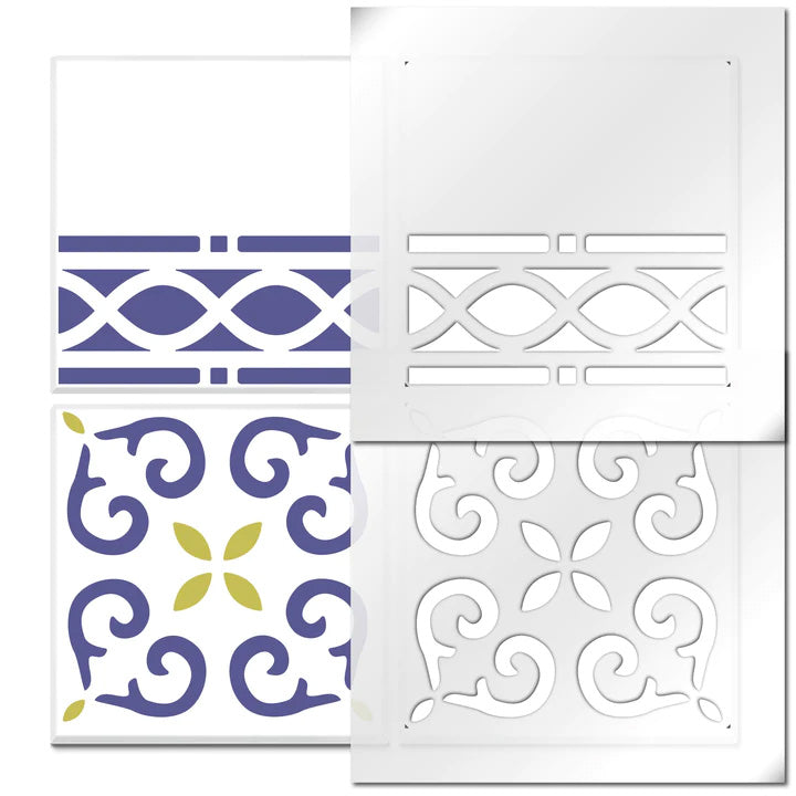 Prestbury-Tile-&amp;-Border-Stencil-Sample