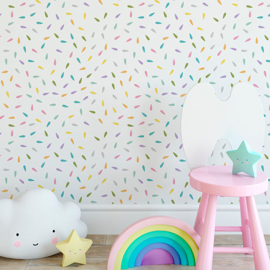 Rainbow Drops Self-Adhesive Wallpaper
