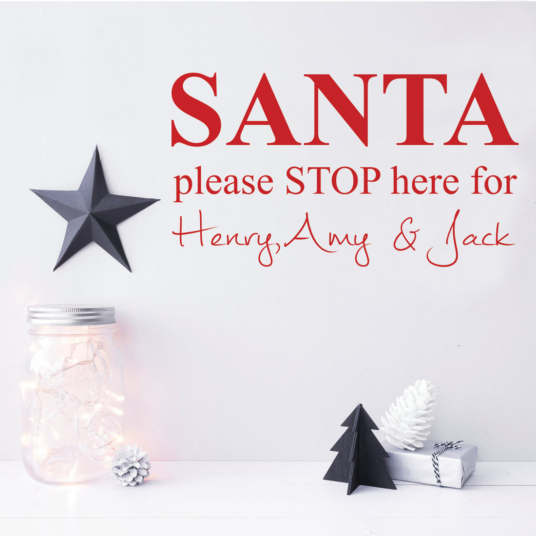 red-personalised-Santa-stop-here-window-sticker