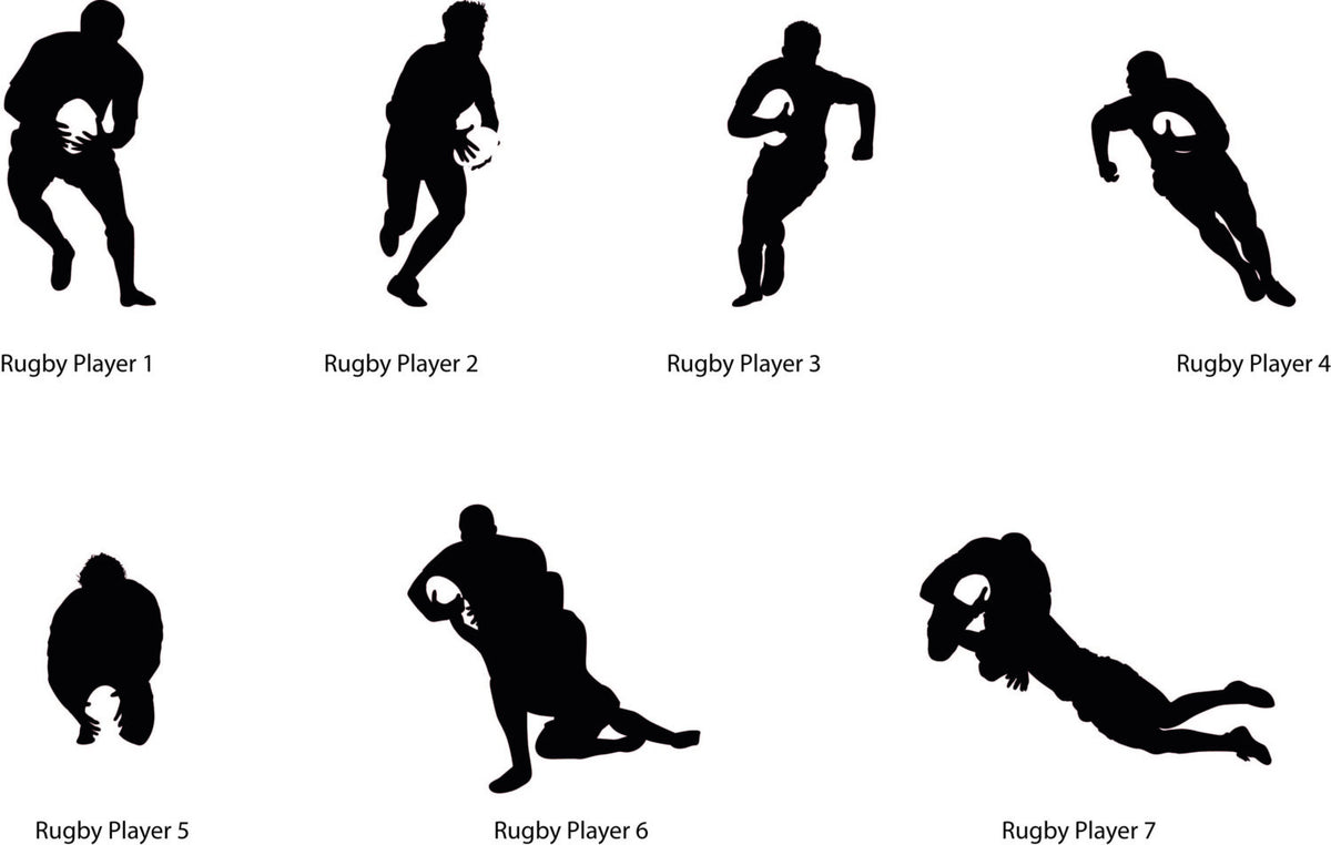 Sample of Rugby Player Silouhettes