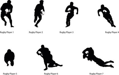 Sample of Rugby Player Silouhettes
