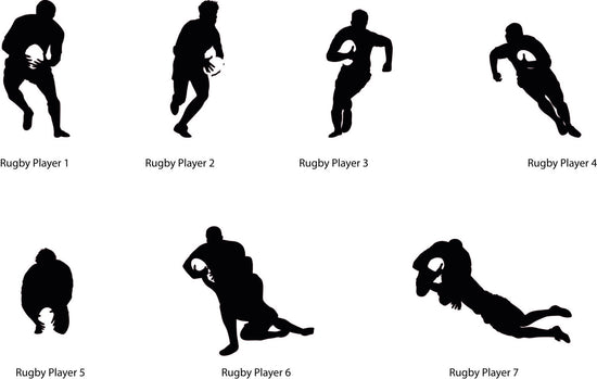 Sample of Rugby Player Silouhettes