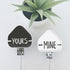 Set Of Yours & Mine Phone Charger & Cable Stickers