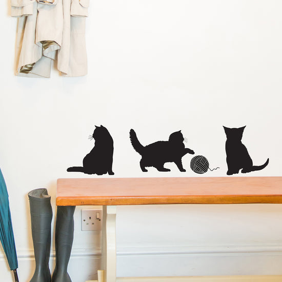 Set of three Kitten Wall Stickers