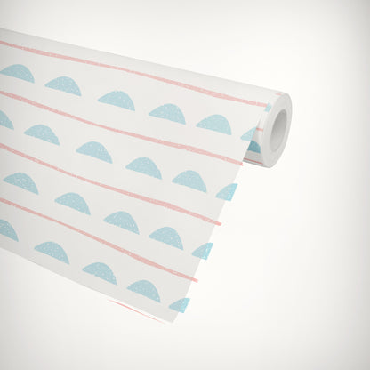 Geometric Sponge Mark Making Self Adhesive Wallpaper