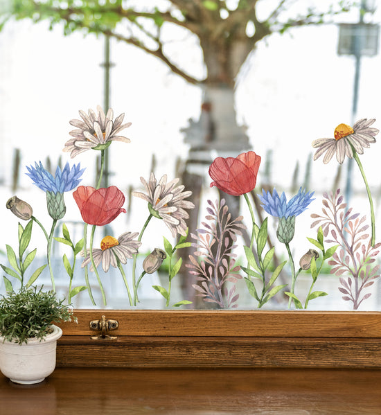 Spring Window Flowers Vinyl
