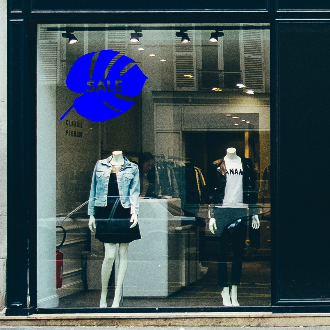 Monstera Leaf Summer Sale Retail Shop Window Sticker Vinyl