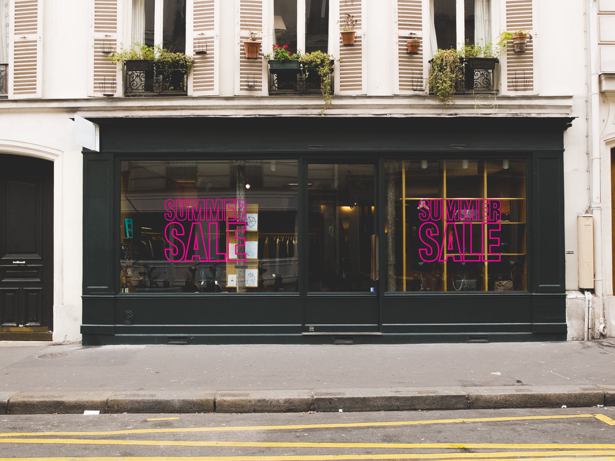 Bold Summer Sale Retail Shop Window Sticker Vinyl