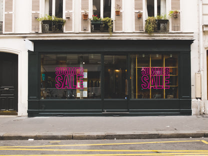 Bold Summer Sale Retail Shop Window Sticker Vinyl