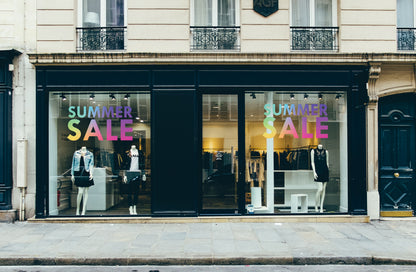 Rainbow Summer Sale Retail Shop Window Sticker Vinyl