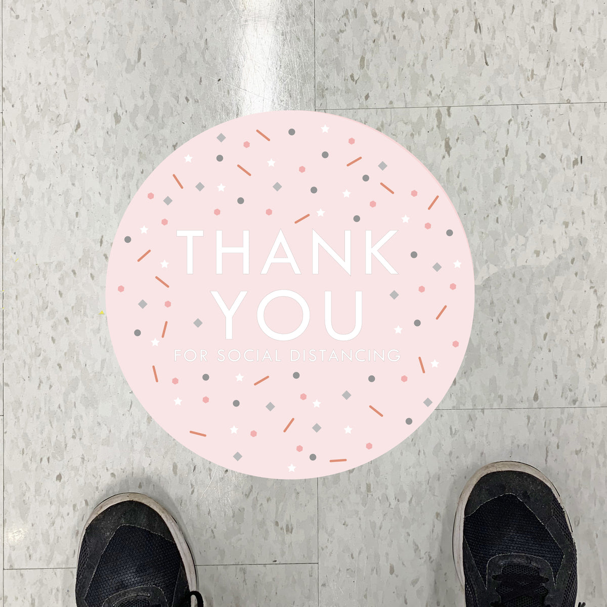 Scatter Thank You Floor Graphics