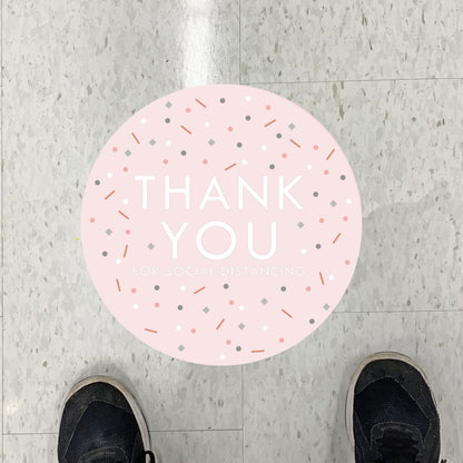 Scatter Thank You Floor Graphics
