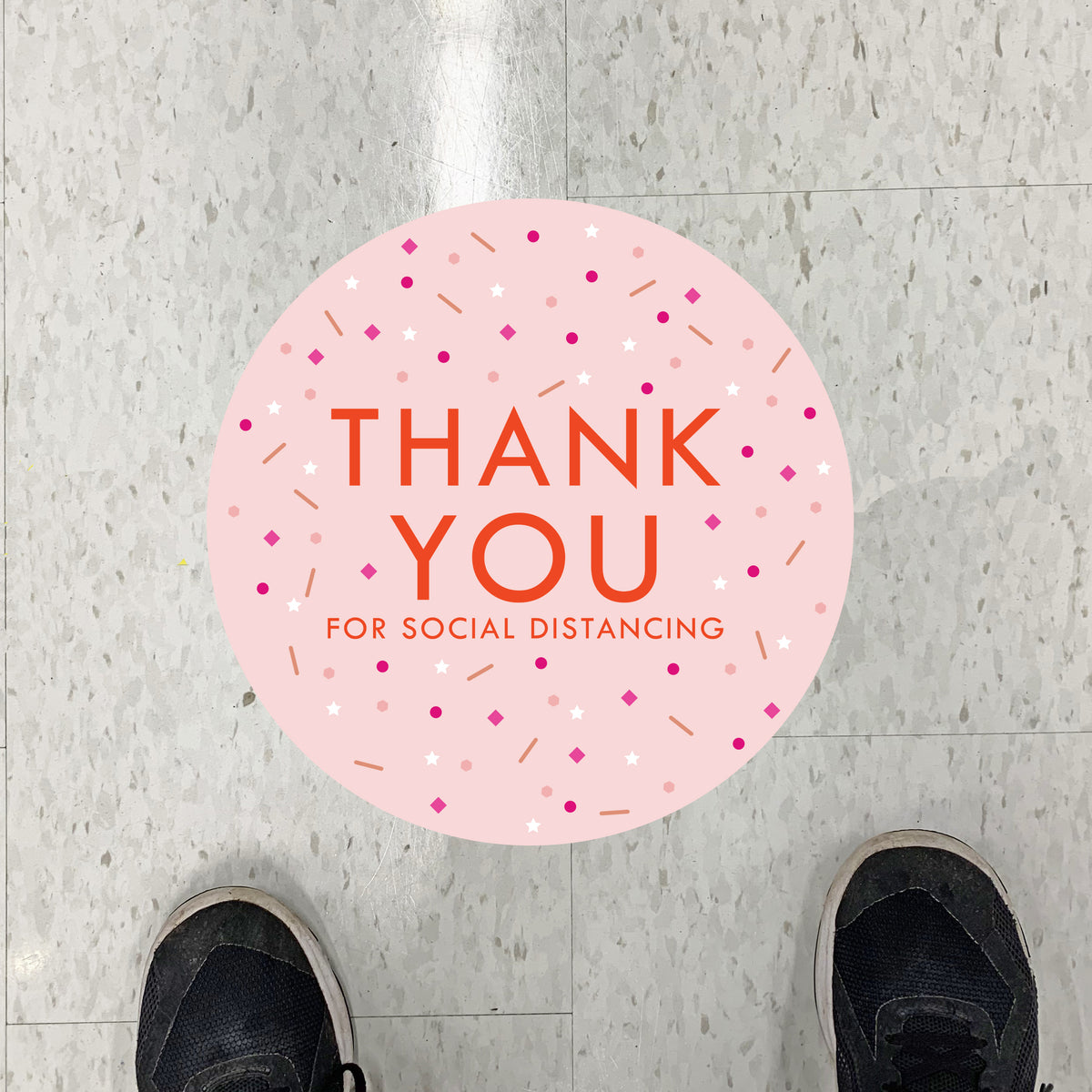 Scatter Thank You Floor Graphics
