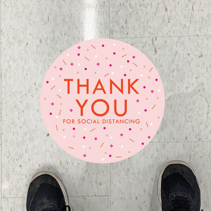 Scatter Thank You Floor Graphics