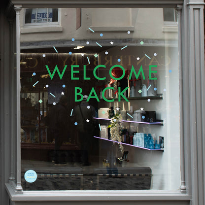 Welcome Back Scatter Coronavirus Retail Graphic Window Vinyl