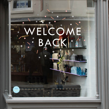 Welcome Back Scatter Coronavirus Retail Graphic Window Vinyl