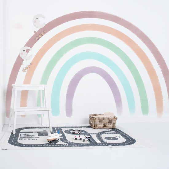 Large Watercolour Rainbow Wall Sticker