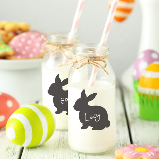 Set Of Chalkboard Bunny Labels