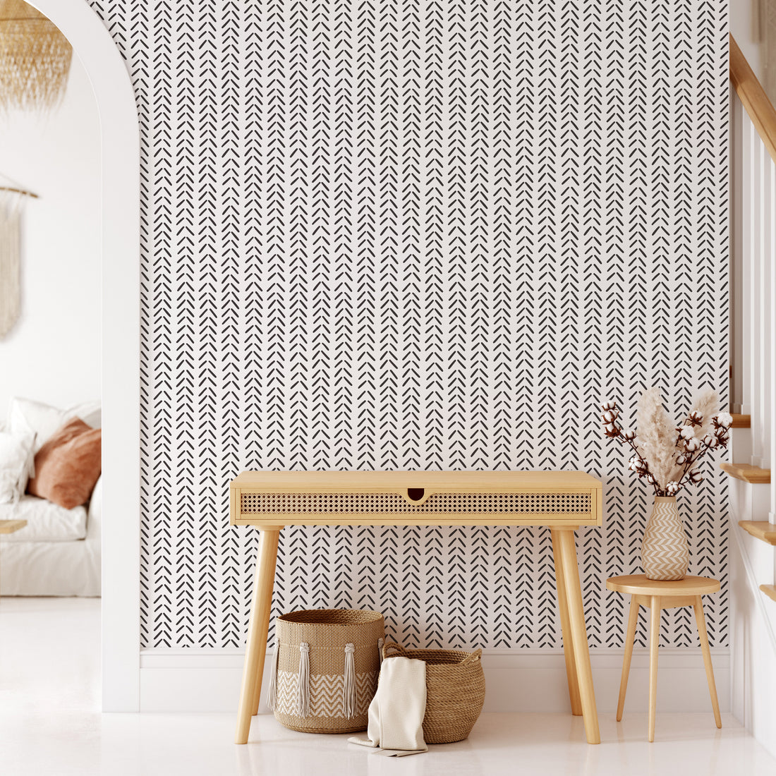 Chevron Self-Adhesive Wallpaper