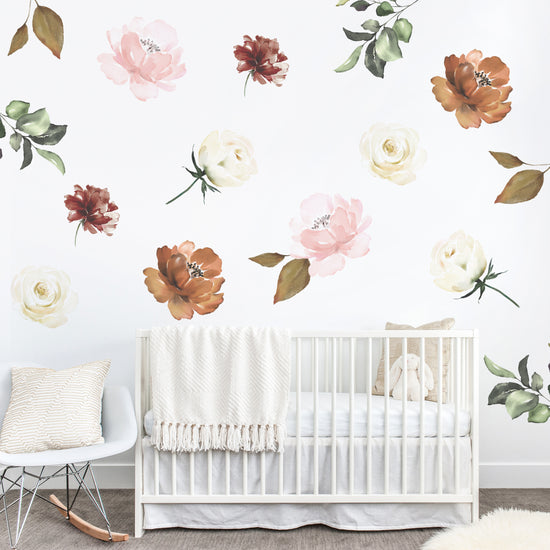 Flower Nursery Bedroom Wall Sticker Mural