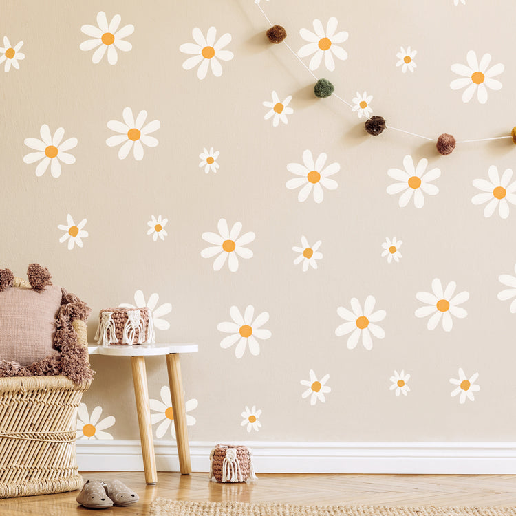 Daisy Flower Bedroom Wall Stickers – Nutmeg Studio