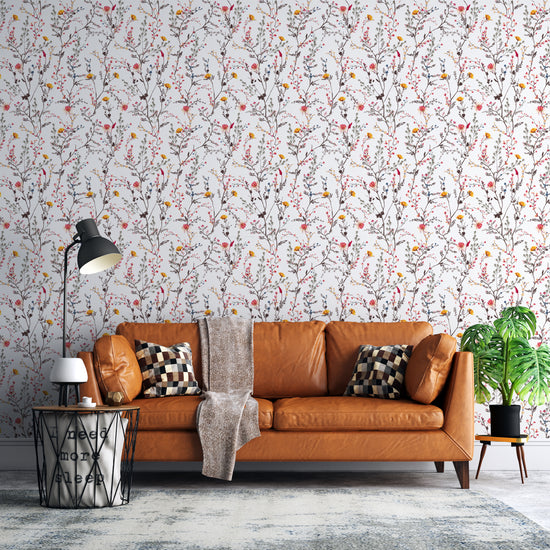 Floral Twines Self-Adhesive Wallpaper