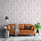 Floral Twines Self-Adhesive Wallpaper