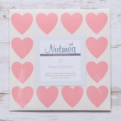 Heart Shaped Craft Stickers In Variety of Colours