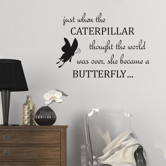 Butterfly Quote Wall Sticker