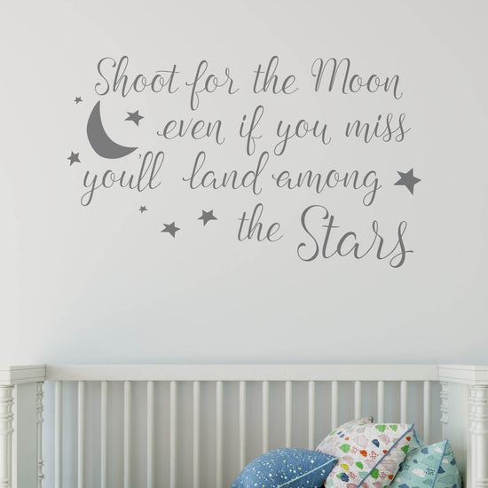 Shoot for the Wall Sticker Quote