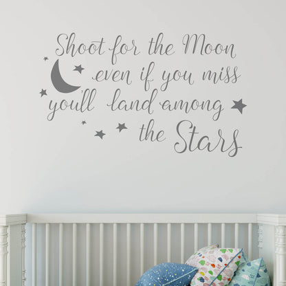 Shoot for the Wall Sticker Quote